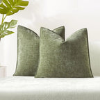 Decorative Pillow Covers Soft Chenille Couch Throw Pillow Cushion Covers with Elegant Design for Sofa Bedroom Living Room