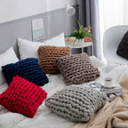 Square Braid Pillow Floor Sofa Cushion Pillow Handmade Cushion Home Decor Pillow