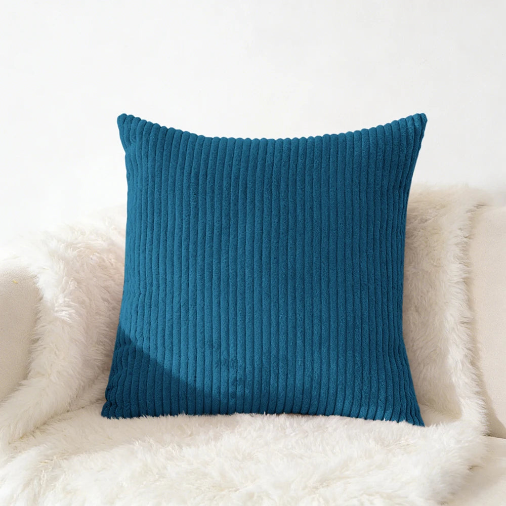 Corduroy Pillow Cover 40X40 45X45 50X50 30X50 CM Soft Plush Flannel Cushion Cover Fluffy Couch Pillow Case for Sofa Living Room