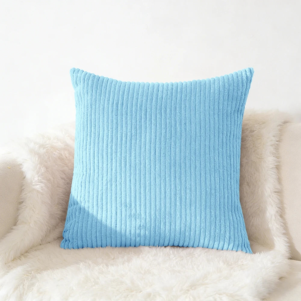 Corduroy Pillow Cover 40X40 45X45 50X50 30X50 CM Soft Plush Flannel Cushion Cover Fluffy Couch Pillow Case for Sofa Living Room