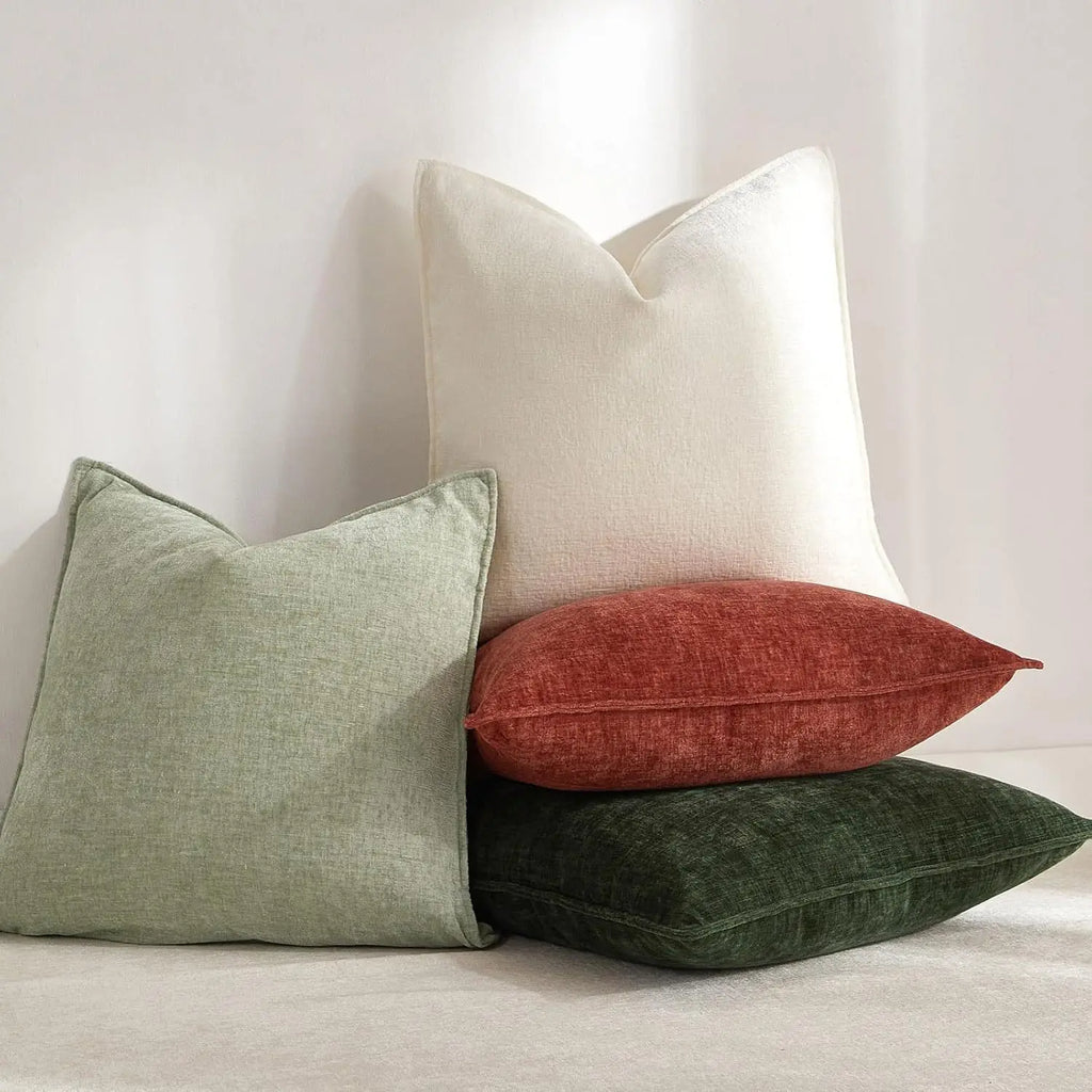 Decorative Pillow Covers Soft Chenille Couch Throw Pillow Cushion Covers with Elegant Design for Sofa Bedroom Living Room