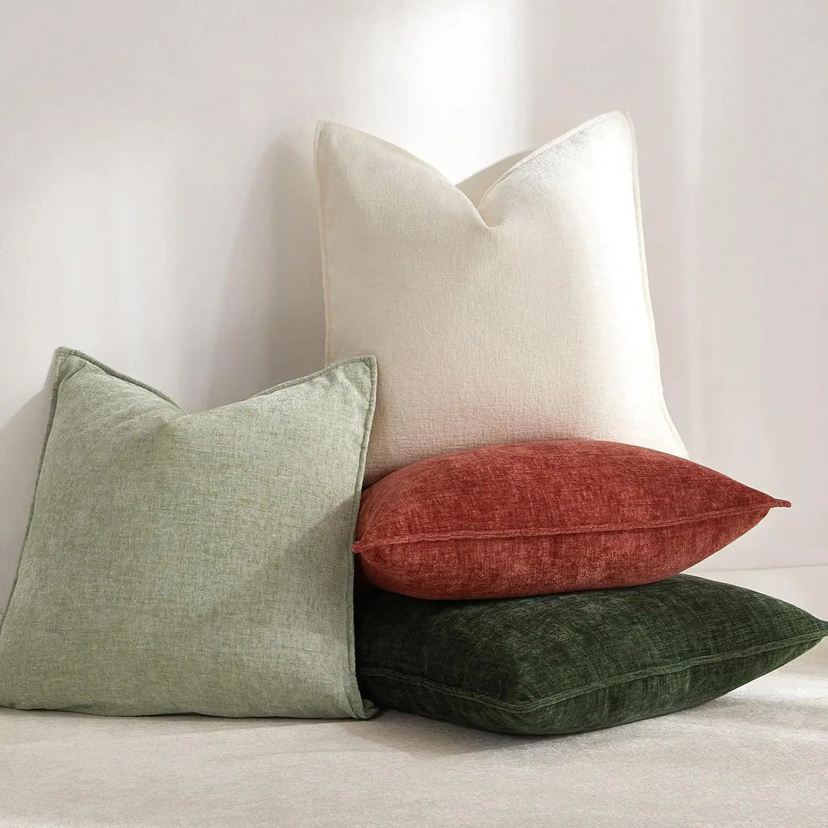 Decorative Pillow Covers Soft Chenille Couch Throw Pillow Cushion Covers with Elegant Design for Sofa Bedroom Living Room