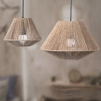 1Pc Rattan Lamp Geometric Shade Light Cover Chandelier Hanging Wicker Woven Fixture Rustic Decorative Weave Basket