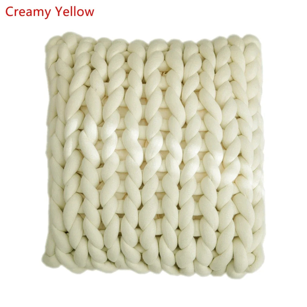 Square Braid Pillow Floor Sofa Cushion Pillow Handmade Cushion Home Decor Pillow