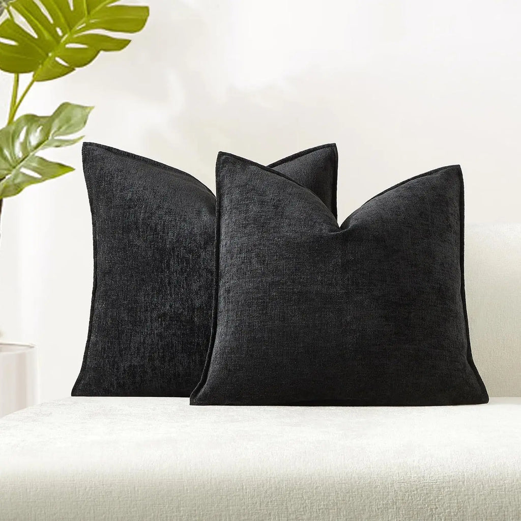 Decorative Pillow Covers Soft Chenille Couch Throw Pillow Cushion Covers with Elegant Design for Sofa Bedroom Living Room