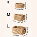 3Pcs/1Pc Woven Storage Basket, Paper Rope Storage Basket with Handle Small Woven Basket for Organising Decorated Gift Basket