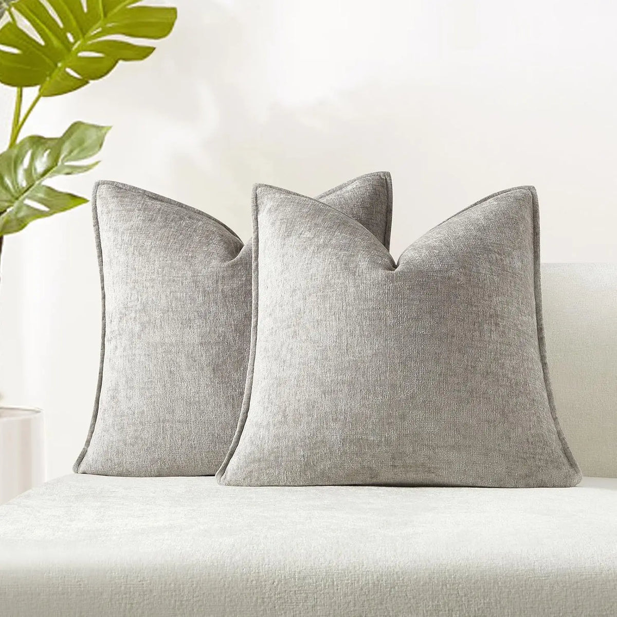Decorative Pillow Covers Soft Chenille Couch Throw Pillow Cushion Covers with Elegant Design for Sofa Bedroom Living Room