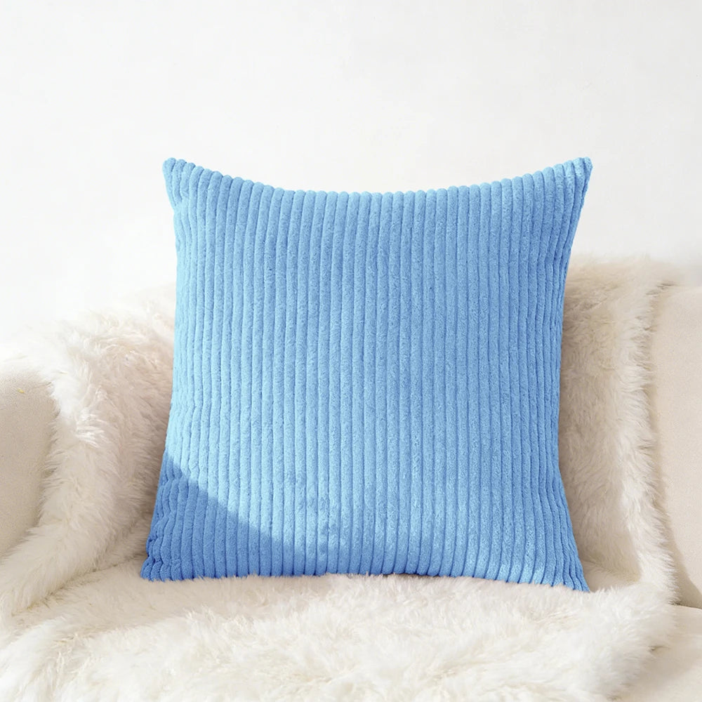 Corduroy Pillow Cover 40X40 45X45 50X50 30X50 CM Soft Plush Flannel Cushion Cover Fluffy Couch Pillow Case for Sofa Living Room