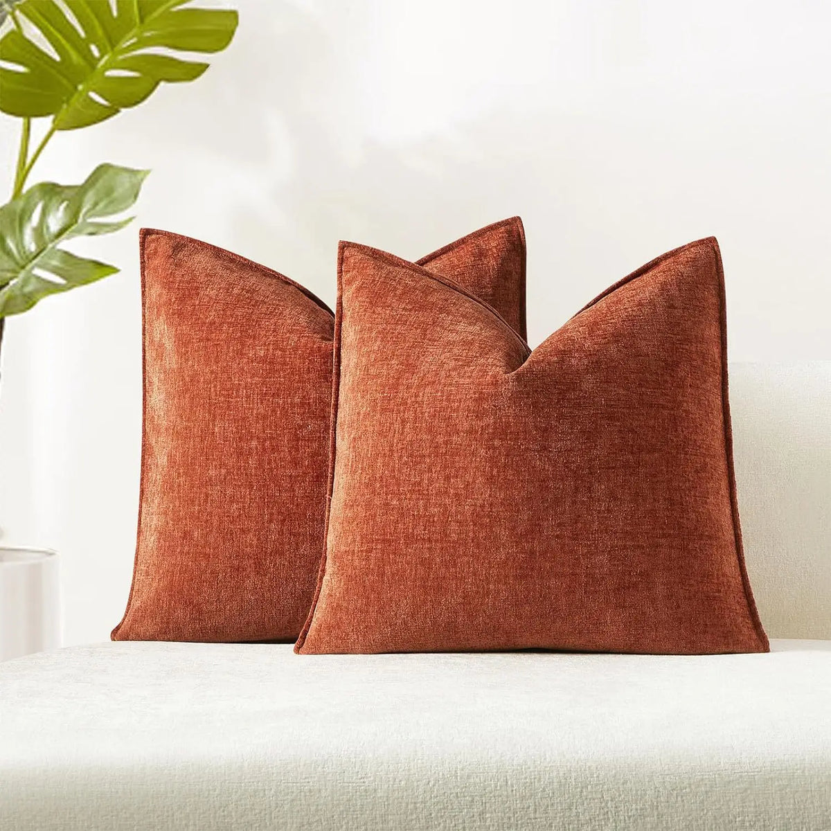 Decorative Pillow Covers Soft Chenille Couch Throw Pillow Cushion Covers with Elegant Design for Sofa Bedroom Living Room