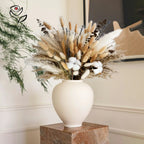 Natural Dried Flower Bouquet Pampas Grass Cotton Stems Bunny Tails Rustic Boho Home Decor Eucalyptus Lavender Wheat Wedding Gift