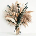 80PCS Natural Dried Flowers Bouquet Pampas Grass Bunny Tail Grass Boho Home Wedding Decor Reeds Eucalyptus Floral Arrangement