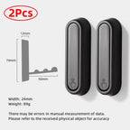 2/1Pcs Folding Wall Hook Hidden Robe Towel Coat Hook Stainless Steel Hook for Home Kitchen Bathroom Matte Black Towel Hanger