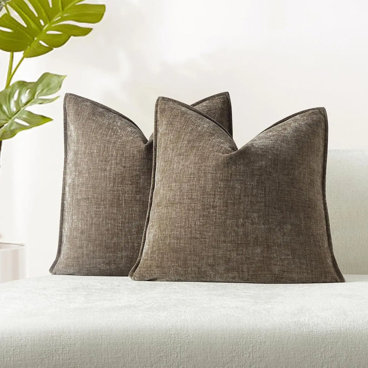 Decorative Pillow Covers Soft Chenille Couch Throw Pillow Cushion Covers with Elegant Design for Sofa Bedroom Living Room