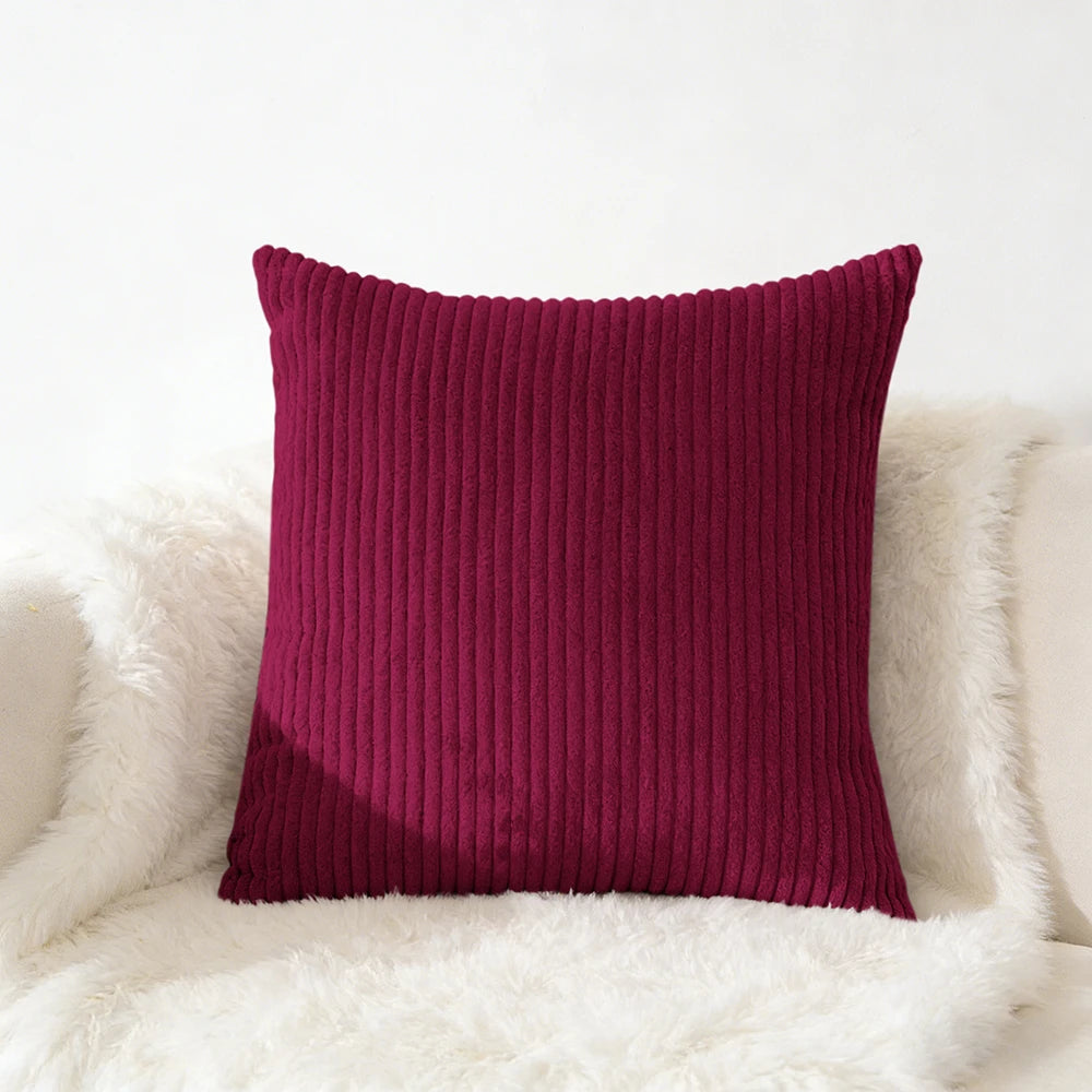 Corduroy Pillow Cover 40X40 45X45 50X50 30X50 CM Soft Plush Flannel Cushion Cover Fluffy Couch Pillow Case for Sofa Living Room