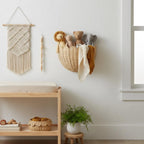 Handgeflochtener Wandkorb Aus Rattan, Individuelle Aufbewahrungsmöglichkeit Im Boho-Stil Fürs Kinderzimmer