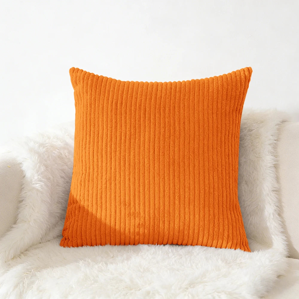 Corduroy Pillow Cover 40X40 45X45 50X50 30X50 CM Soft Plush Flannel Cushion Cover Fluffy Couch Pillow Case for Sofa Living Room