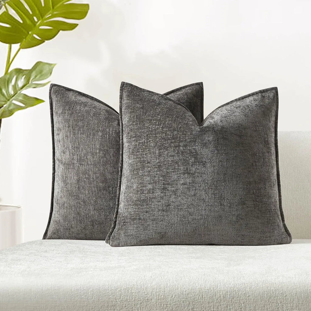 Decorative Pillow Covers Soft Chenille Couch Throw Pillow Cushion Covers with Elegant Design for Sofa Bedroom Living Room