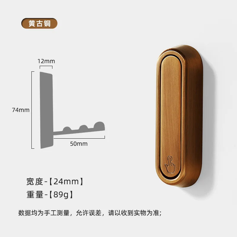 2/1Pcs Folding Wall Hook Hidden Robe Towel Coat Hook Stainless Steel Hook for Home Kitchen Bathroom Matte Black Towel Hanger