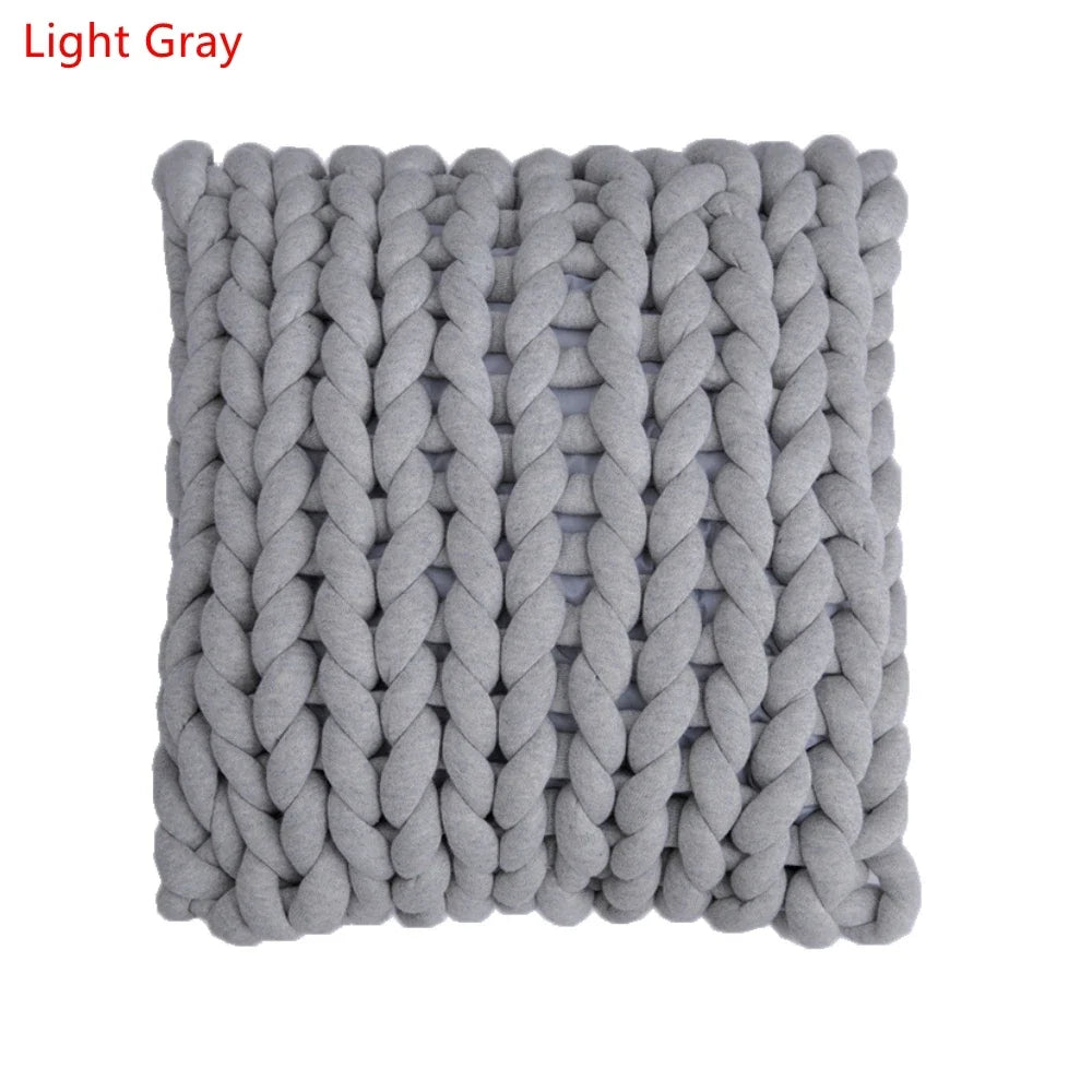 Square Braid Pillow Floor Sofa Cushion Pillow Handmade Cushion Home Decor Pillow