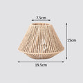 1Pc Rattan Lamp Geometric Shade Light Cover Chandelier Hanging Wicker Woven Fixture Rustic Decorative Weave Basket