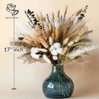 Natural Dried Flower Bouquet Pampas Grass Cotton Stems Bunny Tails Rustic Boho Home Decor Eucalyptus Lavender Wheat Wedding Gift