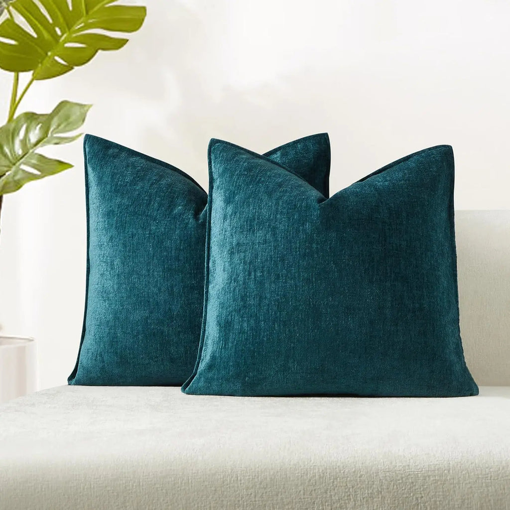 Decorative Pillow Covers Soft Chenille Couch Throw Pillow Cushion Covers with Elegant Design for Sofa Bedroom Living Room