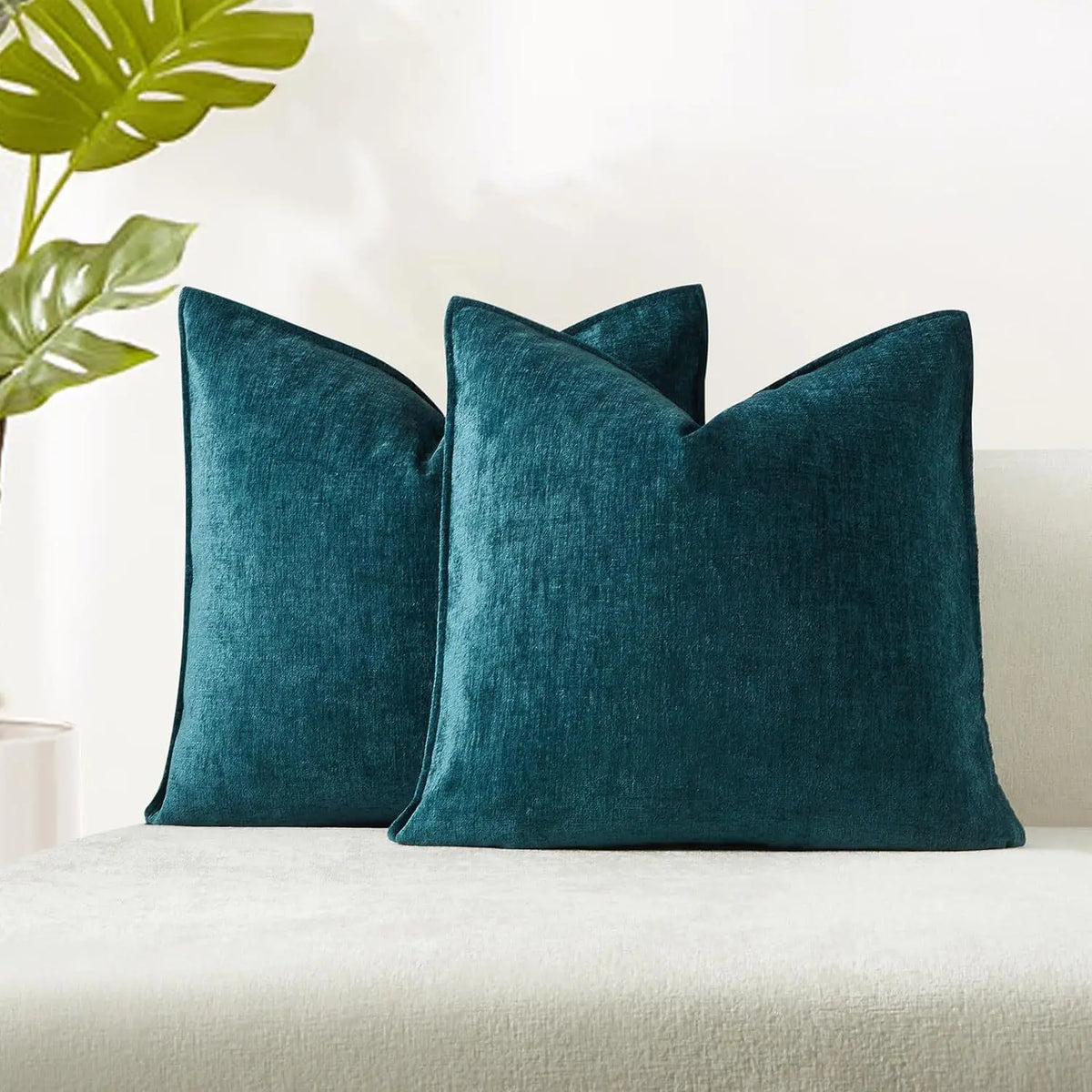 Decorative Pillow Covers Soft Chenille Couch Throw Pillow Cushion Covers with Elegant Design for Sofa Bedroom Living Room