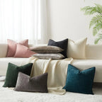 Decorative Pillow Covers Soft Chenille Couch Throw Pillow Cushion Covers with Elegant Design for Sofa Bedroom Living Room