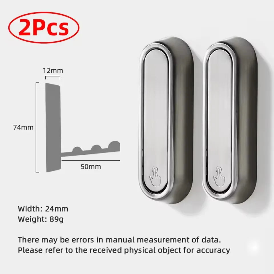 2/1Pcs Folding Wall Hook Hidden Robe Towel Coat Hook Stainless Steel Hook for Home Kitchen Bathroom Matte Black Towel Hanger