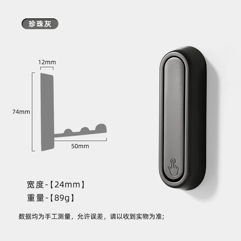 2/1Pcs Folding Wall Hook Hidden Robe Towel Coat Hook Stainless Steel Hook for Home Kitchen Bathroom Matte Black Towel Hanger