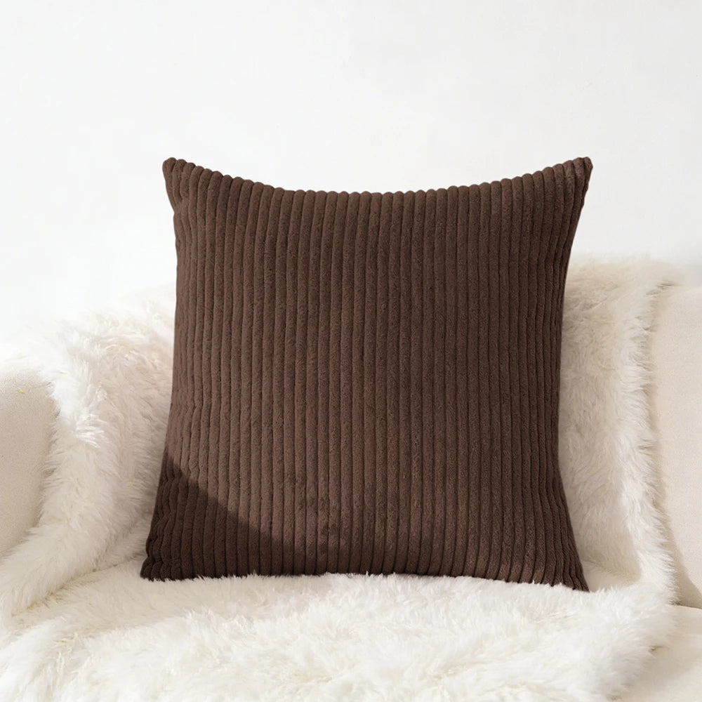 Corduroy Pillow Cover 40X40 45X45 50X50 30X50 CM Soft Plush Flannel Cushion Cover Fluffy Couch Pillow Case for Sofa Living Room
