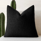 Solid Boucle Throw Pillow Cover Ivory Grey Camel Puffy Soft Design Cushion Cover Texture Couch Pillow Case Cozy 18X18" 45X45Cm