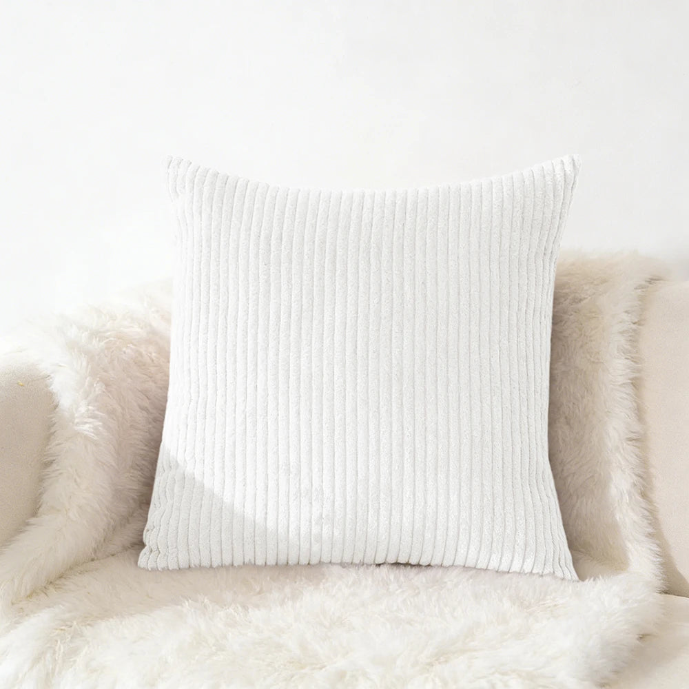 Corduroy Pillow Cover 40X40 45X45 50X50 30X50 CM Soft Plush Flannel Cushion Cover Fluffy Couch Pillow Case for Sofa Living Room