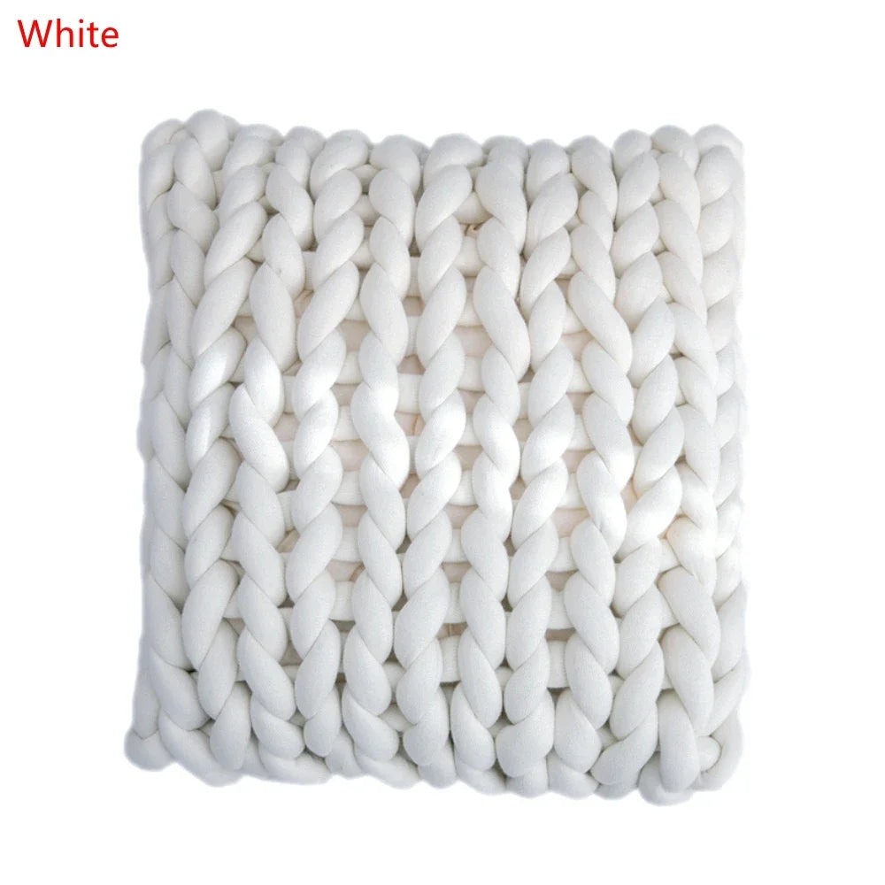 Square Braid Pillow Floor Sofa Cushion Pillow Handmade Cushion Home Decor Pillow