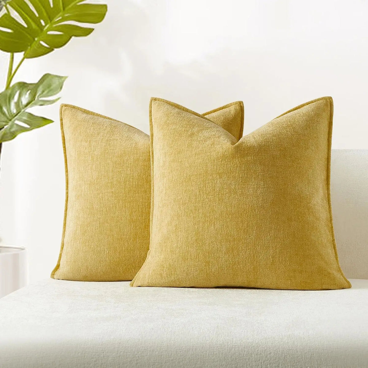 Decorative Pillow Covers Soft Chenille Couch Throw Pillow Cushion Covers with Elegant Design for Sofa Bedroom Living Room