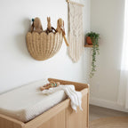 Handgeflochtener Wandkorb Aus Rattan, Individuelle Aufbewahrungsmöglichkeit Im Boho-Stil Fürs Kinderzimmer