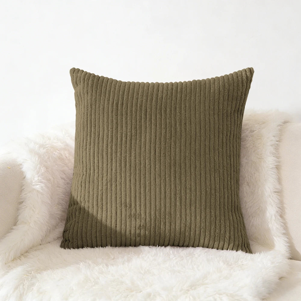 Corduroy Pillow Cover 40X40 45X45 50X50 30X50 CM Soft Plush Flannel Cushion Cover Fluffy Couch Pillow Case for Sofa Living Room